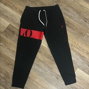 Men’s Polo Ralph Lauren Joggers Black and Red